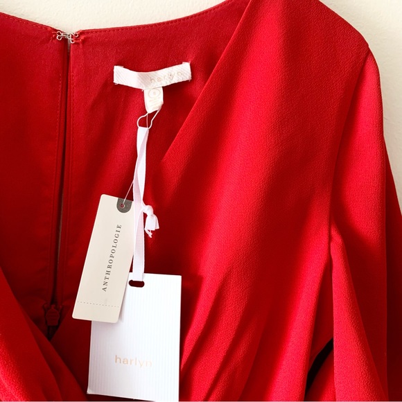 NWT Anthropologie Harlyn Turner Twist Culotte Jumpsuit Red Size Small S - Picture 10 of 15
